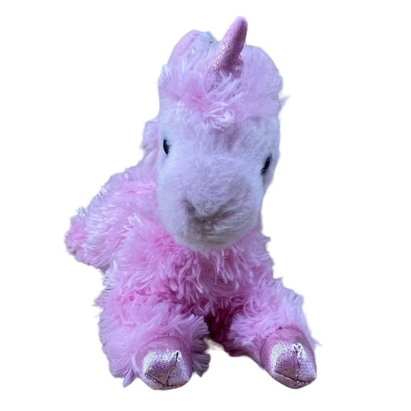 Aurora World Mini Flopsie 8" Llamacorn Unicorn Llama Pink - Picture 3 of 11